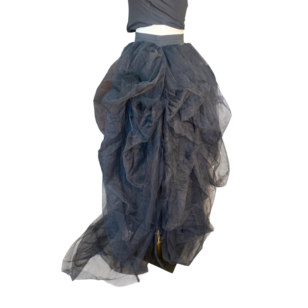 Black Witchy Gothic Tulle Maxi Skirt Size S Ren Faire Whimsigoth Fairy Grunge - Picture 5 of 7